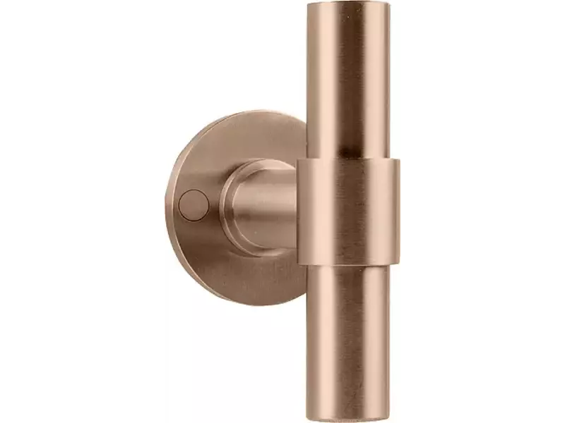 Deurkruk PVD licht brons One Piet Boon geveerd rozet PBT20/50